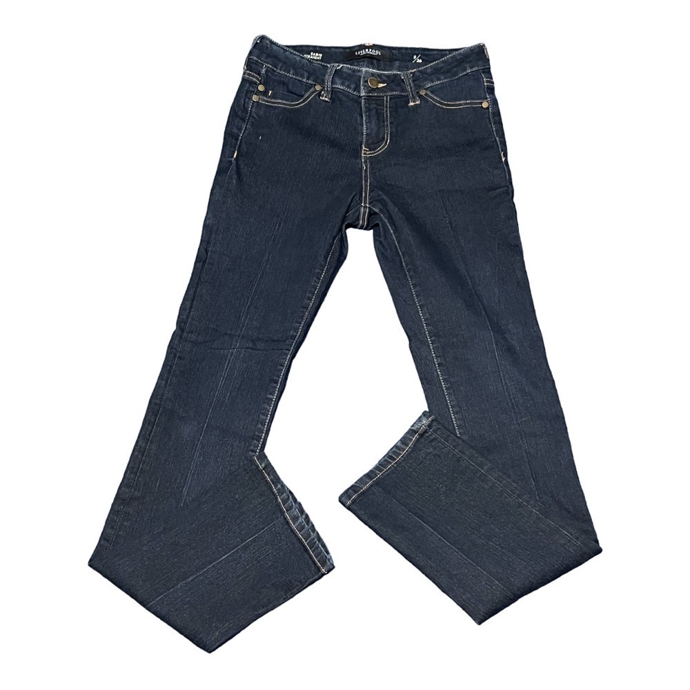 Liverpool Sadie Jean Mid-Rise Classic Straight-Leg Slimming Blue Denim 26X30